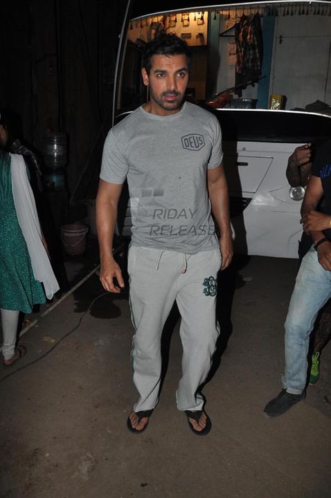 Handsome hunk John Abraham promoted his forthcoming film 'Shootout  At Wadala'