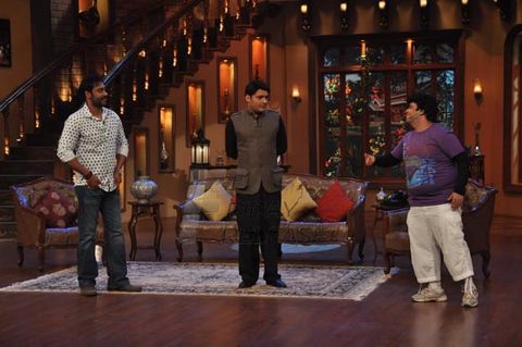 Ajay Devgn & Prakash Jha promoted film 'SATYAGRAHA' on the sets of 'Comedy Nights With Kapil'