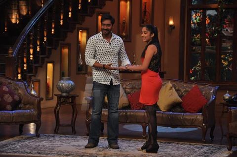 Ajay Devgn & Prakash Jha promoted film 'SATYAGRAHA' on the sets of 'Comedy Nights With Kapil'