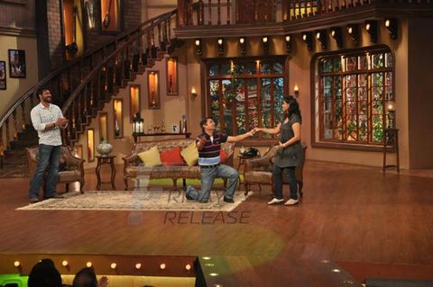 Ajay Devgn & Prakash Jha promoted film 'SATYAGRAHA' on the sets of 'Comedy Nights With Kapil'