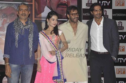 Ajay Devgan, Amrita Rao, Arjun Rampal at film 'SATYAGRAHA' press meet
