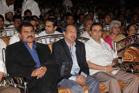 Chief minister Prithviraj Chauhan, Sunil Shetty, Irrfan Khan, Sajid Wajid, Tinu Anand with MLA Aslam Shaikh at prize distribution ceremony of Malad Sports festival