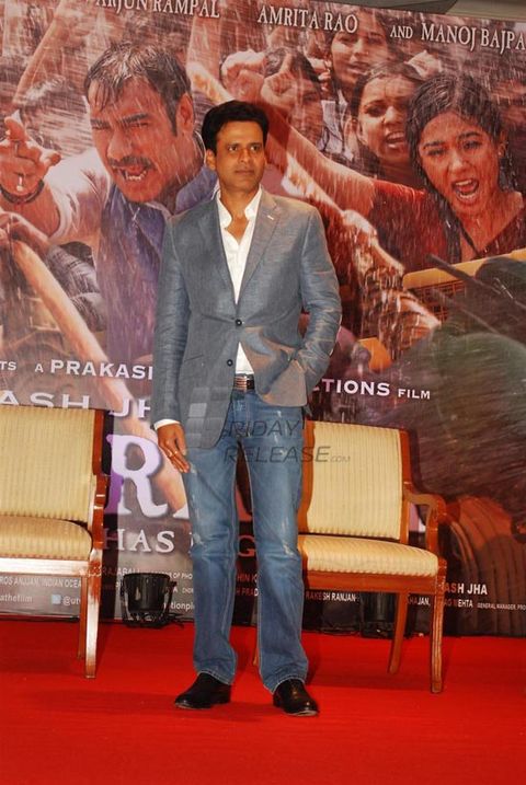 Star cast of the film 'Satyagraha' via video conferencing at the global trailer launch of their film