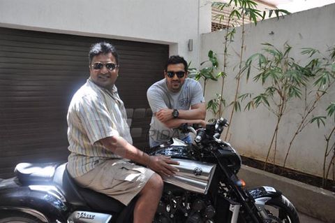 John Abraham gifts Sanjay Gupta Yamaha V Max bike for success of SHOOTOUT AT WADALA