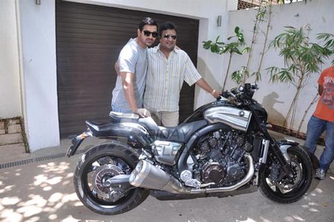 John Abraham gifts Sanjay Gupta Yamaha V Max bike for success of SHOOTOUT AT WADALA