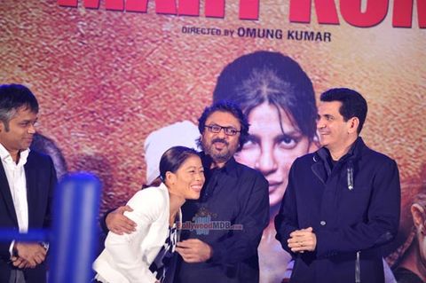 Priyanka Chopra with world champion boxer Mary Kom at the music event of film 'Mary Kom'