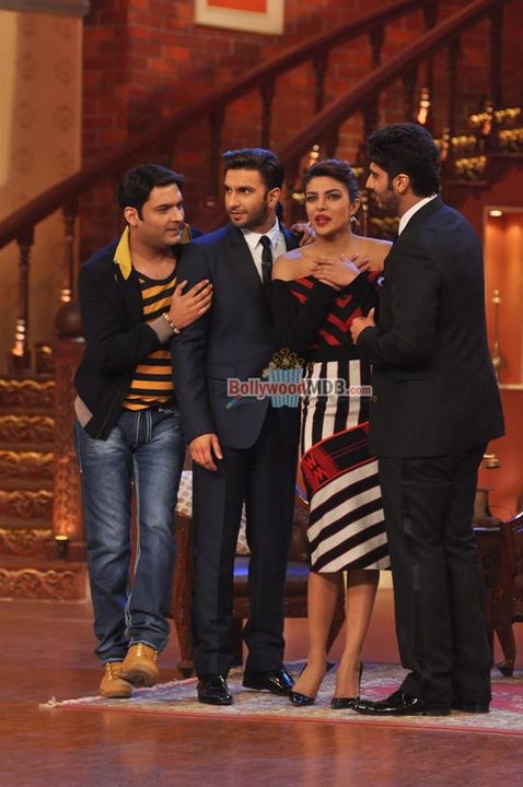 Priyanka Chopra, Ranveer Singh, Arjun Kapoor promote 'GUNDAY' on 'COMEDY NIGHTS WITH KAPIL' sets