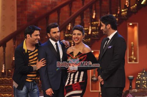 Priyanka Chopra, Ranveer Singh, Arjun Kapoor promote 'GUNDAY' on 'COMEDY NIGHTS WITH KAPIL' sets