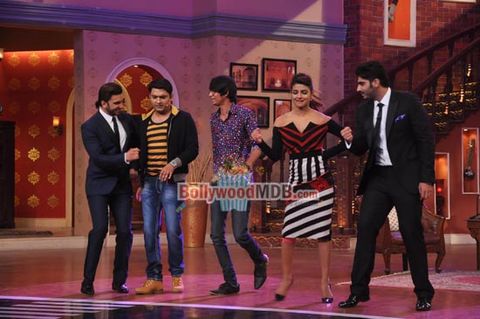 Priyanka Chopra, Ranveer Singh, Arjun Kapoor promote 'GUNDAY' on 'COMEDY NIGHTS WITH KAPIL' sets