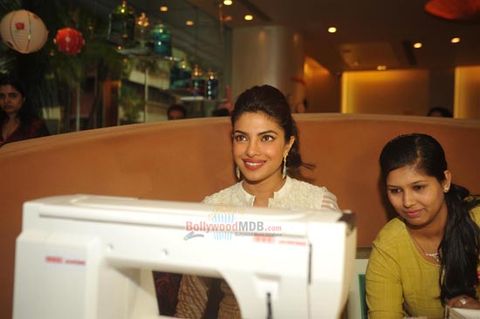 Priyanka Chopra with Boxer MC Mary Kom at sports and women empowerment program organised by Usha