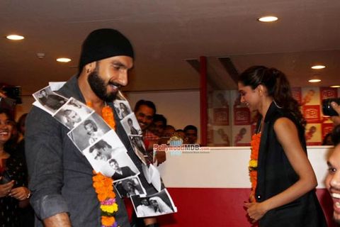 Ranveer Singh and Deepika Padukone promote film 'Bajirao Mastani' on Red FM