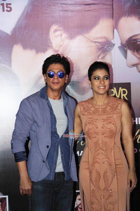 Shah Rukh Khan, Kajol and Rohit Shetty during the Sneak Preview of film 'Dilwale'