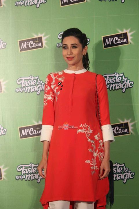Karisma Kapoor during the promotion of McCain Foods products