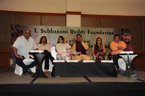 Jury members Jaya Prada, Simi Garewal, Boney Kapoor, Shashi & Anu Ranjan, Subbarami Reddy at announcement of recipient's name for the 3rd National Yash Chopra Memorial Award