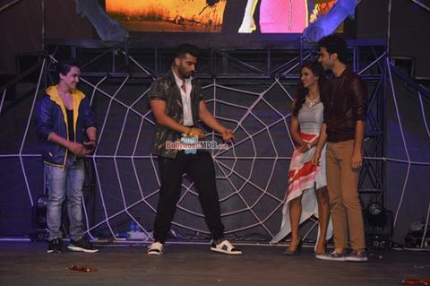 Arjun Kapoor along with Celeb Contestants at the launch of 'Khatron Ke Khiladi' new season