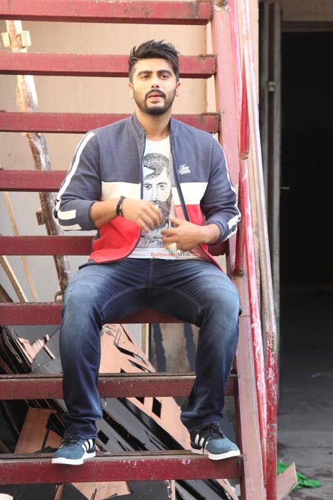 Arjun Kapoor Snapped on the Sets Shooting for a TV Commercial