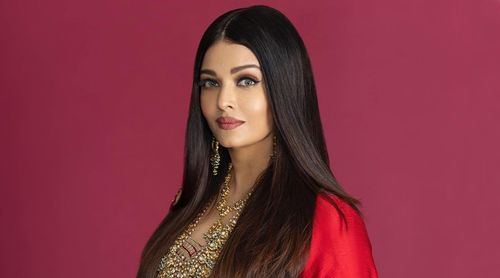 Aishwarya Rai Bachchan looks ravishing in a red Anarkali ensemble