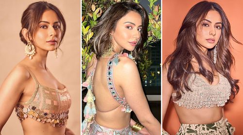 Go bold this wedding season with one of Rakul Preet Singh's three corset-and-backless-style blouse styles