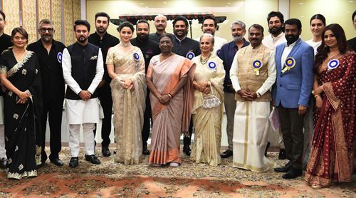 69th National Award: Vivek Agnihotri's Bold Move Of Cutting Karan Johar From Victory Photos During Award Ceremony Sparks Controversy! (View Pic)