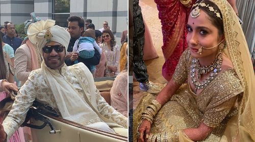 Ankita Lokhande and Vicky Jain opt for a Manish Malhotra ensemble for their D-Day