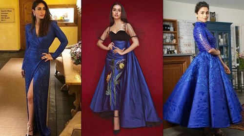 Take cues from Kareena Kapoor, Shraddha Kapoor and Alia Bhatt on how to slay a blue gown