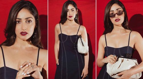 Yami Gautam paints the town red but in blue