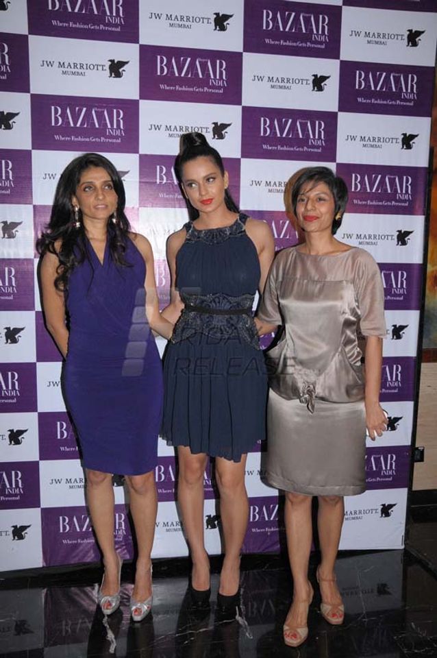 Kangana Ranaut, Sarah Jane Dias, Hazel Keech, Poorna Jagannathan, Evelyn Sharma at Harper's Bazaar new season launch party