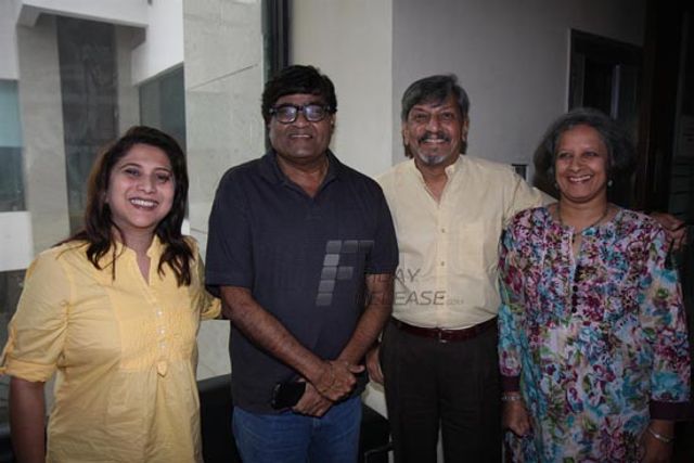 Acting maestros Amol Palekar, Ashok Saraf and  Nivedita Saraf promote Marathi film \'We Are On..Houn Jaoo Dya\' at BIG FM Studios