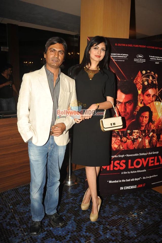Nawazuddin Siddiqui and Niharika Singh at film 'MISS LOVELY' press meet