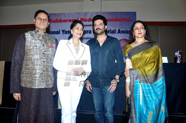 Anil Kapoor and Hema Malini at National Yash Chopra Memorial Award announcement press meet