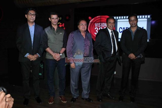 Dharmendra & Sharman Joshi at the launch of Carnival Cinemas
