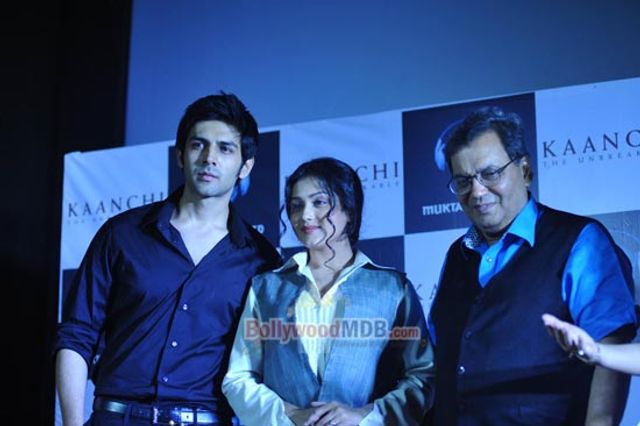 Kartik Tiwari and Mishti at first look launch of Subhash Ghai\'s film \'KAANCHI\'