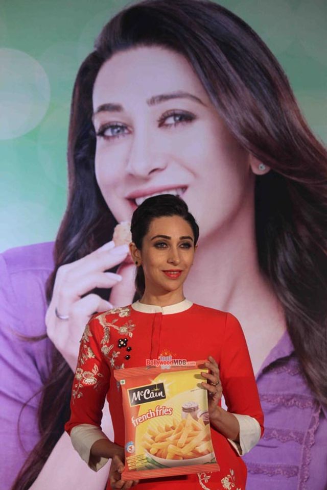 Karisma Kapoor during the promotion of McCain Foods products