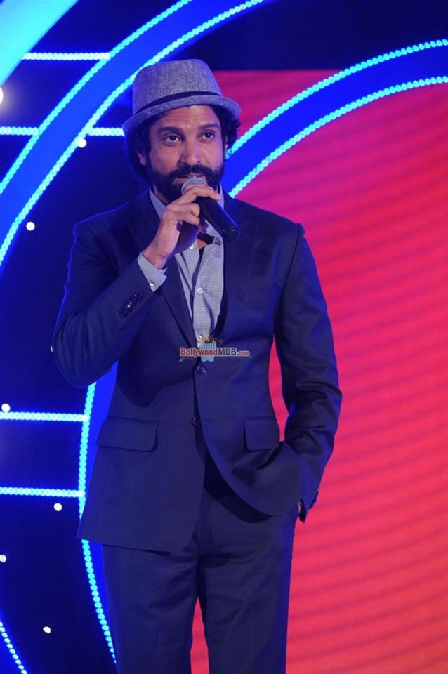 Farhan Akhtar along with Celeb Contestants at the Launch of New Zee TV show