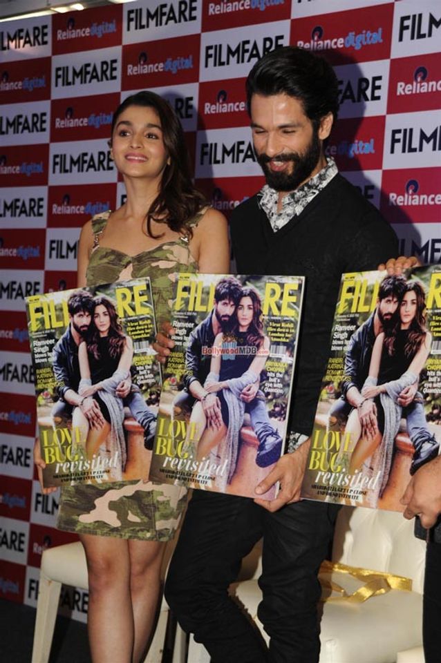 Alia Bhatt and Shahid Kapoor at latest FILMFARE Magazine cover launch