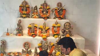 Check out Riteish Deshmukh's son Riaan bows in front of deities on Diwali morning