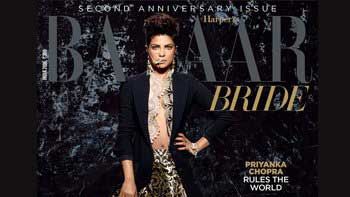 Priyanka Chopra On Harper's Bazaar Bride Cover