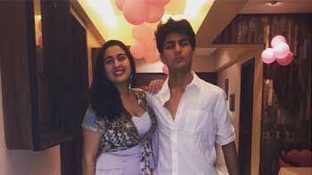 Saif Ali Khan's son Ibrahim snapped with his sister Sara