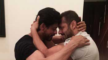 Shah Rukh Khan, Salman Khan hug each other on SRK's 50th birthday