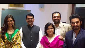 Sonam Kapoor Meets Maharashtra CM Devendra Fadnavis