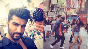 Arjun, Shraddha shoot dance sequence at Times Square in US