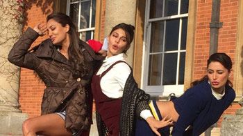 Check out this gorgeous new still of Housefull 3 ladies!