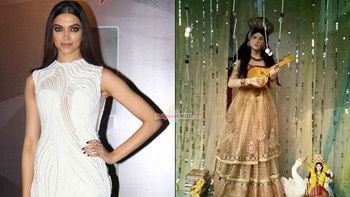 Goddess Saraswati Pooja at Kolkata in Deepika Padukone's 'Mastani' style!