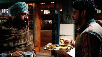 Here’s a still of Farhan Akhtar and Gippy Grewal from Lucknow Central