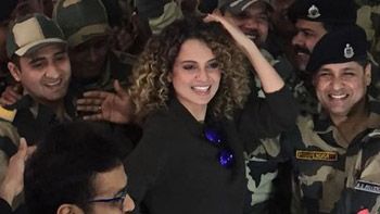 Kangana Ranaut visits Indian Army to promote 'Rangoon'