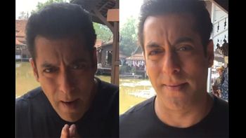 Megastar Salman Khan greets his fans in the Thai language from Race 3 sets