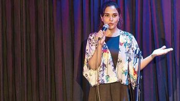 Richa Chadda performs standup comedy at an open mic event!
