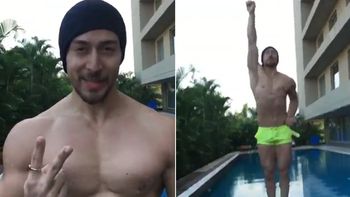 Tiger Shroff shared a heroic reverse pool jump video for Baaghi 2!