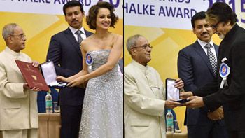 View Inside Pics: Kangana, Amitabh win it big at the National Film Awards ceremony