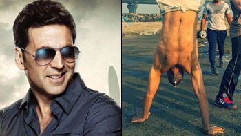 View Pic: Akshay Kumar challenges his followers to post a happy handstand snap!